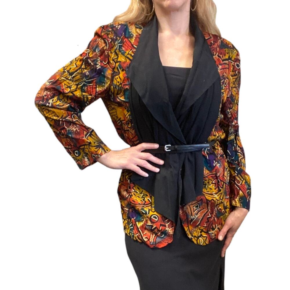 Vintage Graffiti Print Jacket size 10